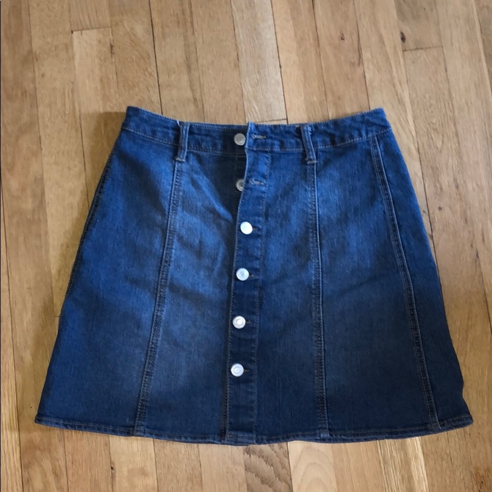 Button up jean skirt